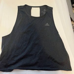 Black adidas workout tank
